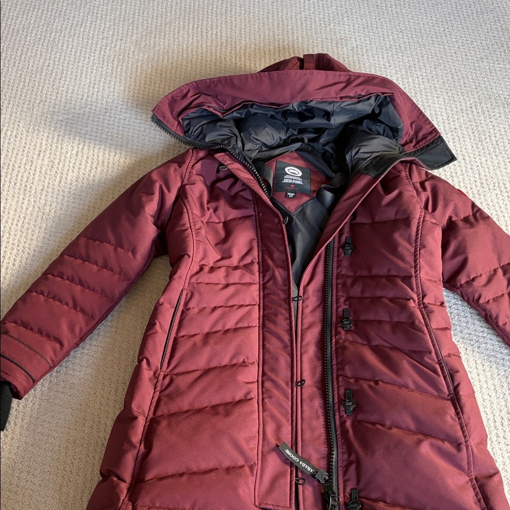 Canada Goose Burgundy Puffer Jacket